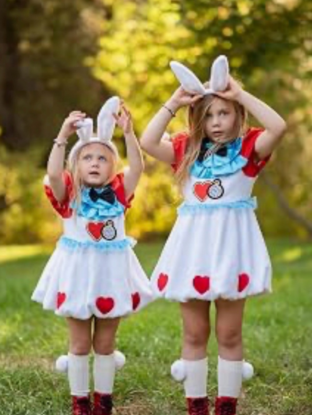 Disney White and Red Alice-in-Wonderland White Rabbit Costume